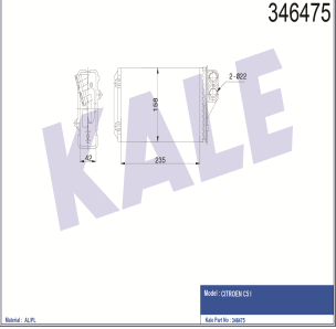 KALORİFER RADYATÖRÜ (MEKANİK) CITROEN C5 2.0 HDI 8V / 2.2HDI - 2.0 I 1