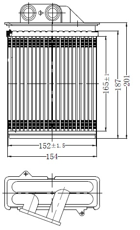 KALORİFER RADYATÖRÜ(KFI015) 500 PANDA 1.2İ/1.3 MJTD/1.4