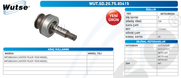 MARŞ DİŞLİSİ MITSIBUSHI CANTER FE635 -FE659 Y.M. 98