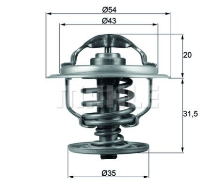 TERMOSTAT (87°C) VW BORA 02-05 / CADDY III 04-10 / GOLF 05-09 / JETTA III 05-10 / PASSAT 05-10 / POLO 01-09 / TOURAN 03-10 / SKODA FABIA II 07-10 / OCTAVIA II 04-10 / SUPERB II 09-10 / SEAT ALTEA 05- / CORDOBA 02-09 /