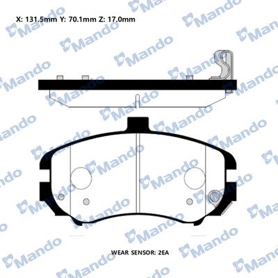 DİSK BALATA (ÖN) HYUNDAI ELANTRA III 1.6-1.8-2.0-2.0 CRDİ 00-06