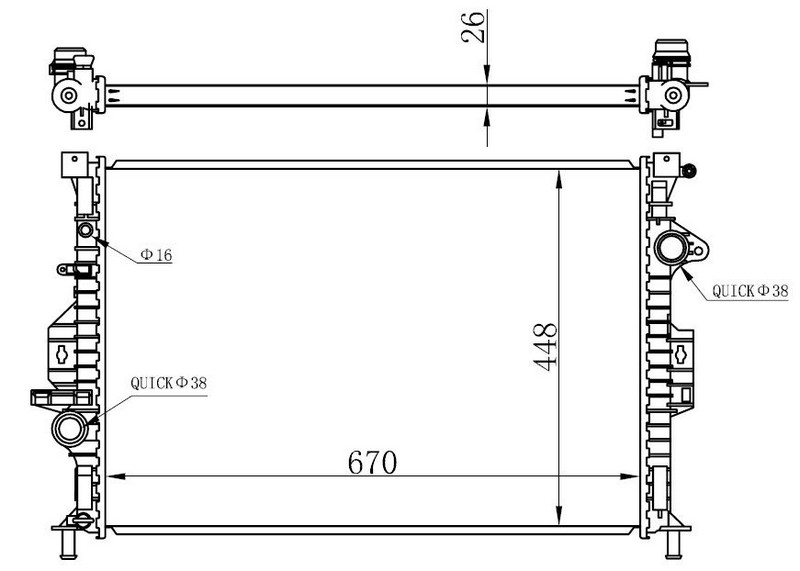 SU RADYATÖRÜ (BRAZİNG)(MT)(BFR107) FORD MONDEO 07-