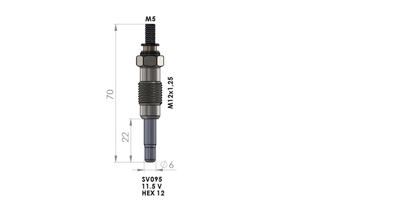 KIZDIRMA BUJİSİ (11,5V) M.BENZ SPRINTER 208 / 308 VITO 190D-200D / DAEWOO KORANDO / MUSSO / REXTON 2.9TD