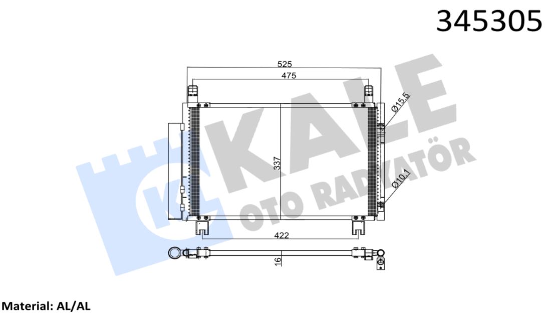 KLİMA RADYATÖRÜ (BRAZING)(KURUTUCULU) TOYOTA YARIS 1.0İ/1.3İ/1.5İ 16V 05- / SUBARU TREZIA 1.3 11