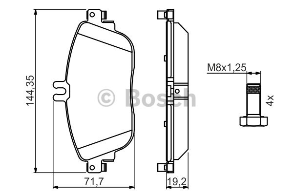 DİSK BALATA (ÖN)(ESKİ NO:0986TB3170) MERCEDES A180-A250-A200-B160 12-