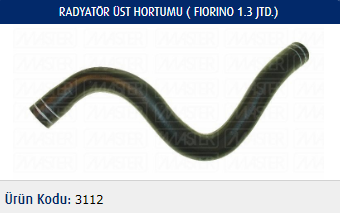 RADYATÖR ÜST HORTUMU FIAT FIORINO 1.3 JTD