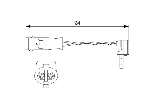 DİSK BALATA İKAZ KABLOSU 94MM MB A-SERISI A 160 15-18 / B-SERISI Sports Tourer B 200 11-18 / C-SERISI C 300 e 19-