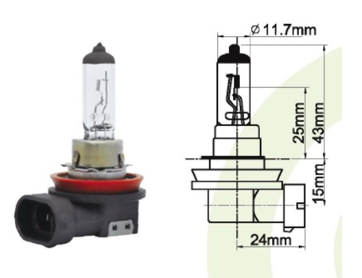 AMPUL , HALOJEN 12V. H8 35W