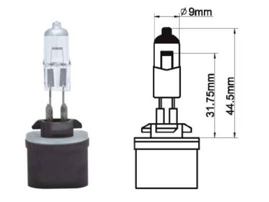 AMPUL , HALOJEN 12V. H27 27W (DÜZ)