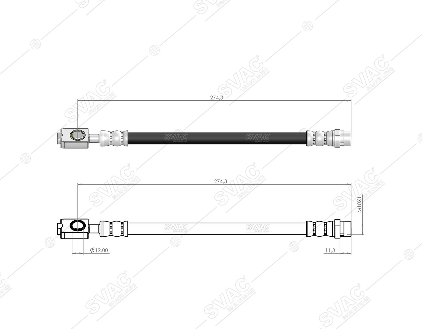 FREN HORTUMU (ARKA) AUDI A4 (8E2, B6) - A4 (8EC, B7) - EXEO- 00-08