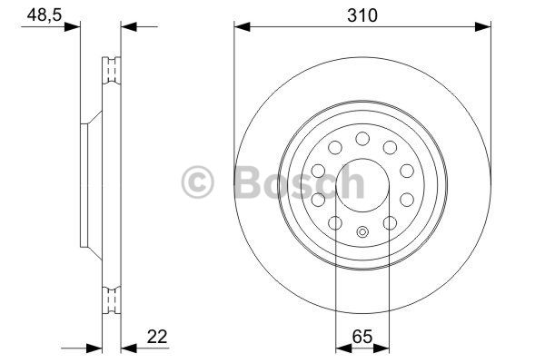 FREN DİSKİ (ARKA)(310MM) VW GOLF V 05- / GOLF VI 09- / GOLF VII 18- / GOLF VIII 19- / PASSAT 05- / T-ROC 19- / TIGUAN 18- / AUDI A3 03- / Q3 18- / TT 18- / SEAT LEON 13- / SKODA OCTAVIA III 17- / SUPERB III 15-