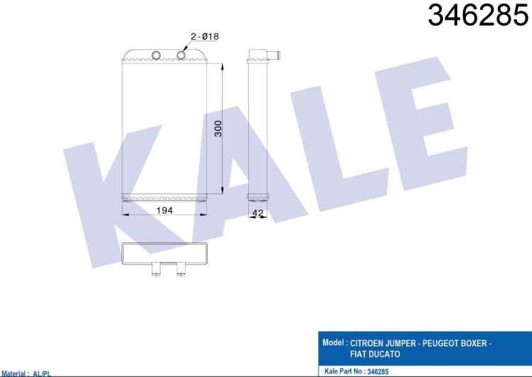 KALORİFER RADYATÖRÜ (MEKANİK) CITROEN JUMPER-BOXER-DUCATO (99-06)