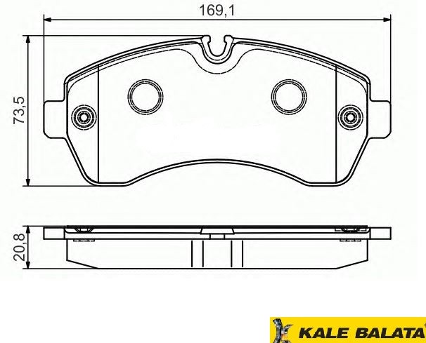 DİSK BALATA (ÖN)(BALON TEKER) VW CRAFTER 2,0 2,5 TDI / SPRINTER 06-