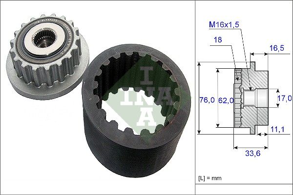 ALTERNATÖR KASNAĞI (RULMANLI) VW TRANSPORTER T5 2.5 TDI 04-