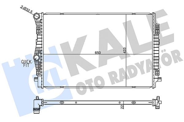 SU RADYATÖRÜ (BRAZING) AUDI A3 1.4TSI 2.0TDI 13- / Q3 35TDI / TFSI 18- / SEAT LEON 13- /  ATECA 16=> - SKODA OCTAVIA IV 1.4/1.5TSI 20=> ; OCTAVIA III 12=> / SUPERB III 15=> / KODIAQ 16=> / GOLF VII-VIII 12=>