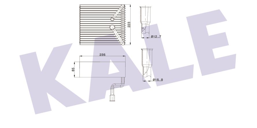 EVAPORATOR (BRAZING) FORD MONDEO I-II-III 1.6/1.8/2.0 16V 93-07 / COUGAR 2.5 V6 24V 98-01