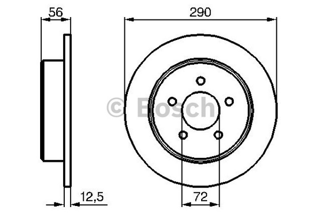 FREN DİSKİ (ÖN)(5 BİJON)(290MM) CHRYSLER VOYAGER 96-07 / DODGE CARAVAN 94-07