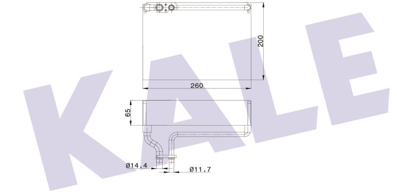 EVAPORATOR (BRAZING) PEUGEOT 206 1.1I 1.4I 1.6I 1.9D 1.4/1.6/2.0 16V 1.4/1.6/2.0HDI 98-