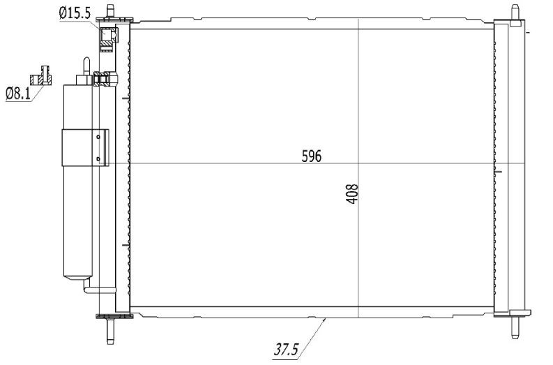 KLİMA RADYATÖRÜ(CNI004) MICRA 02- 1.0/1.2/1.4 16V