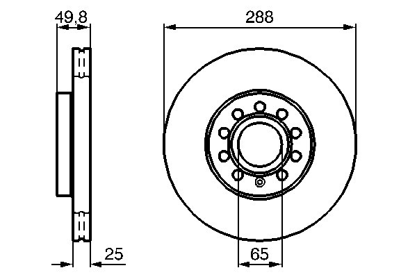 FREN DİSKİ (ÖN)(288MM) VW BEETLE 11- / CADDY III 10- / CADDY IV 15- / GOLF V 04- / GOLF VI 09- / GOLF VII 17- / JETTA III 05- / JETTA IV 11- / AUDI A3 09-