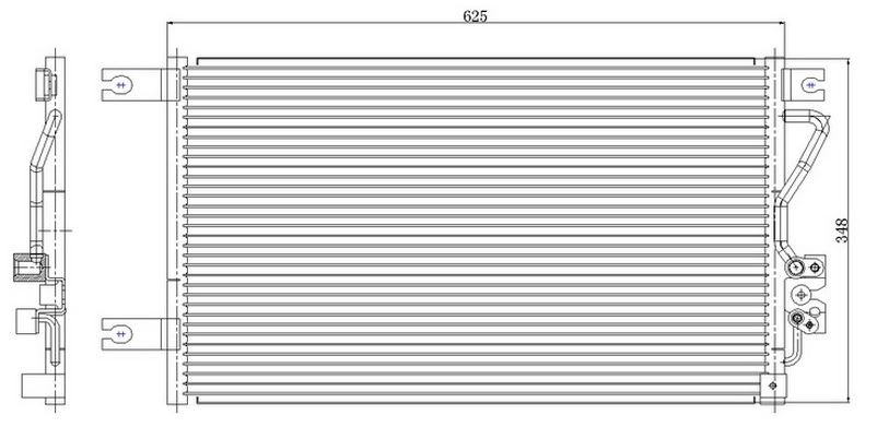 KLİMA RADYATÖRÜ MİTSUBİSHİ L200 (98+) (625x348x16)