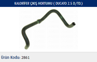 KALORİFER ÇIKIŞ HORTUMU FIAT DUCATO 2.5D-TD-2.8 TD-2.8 JTD 94-