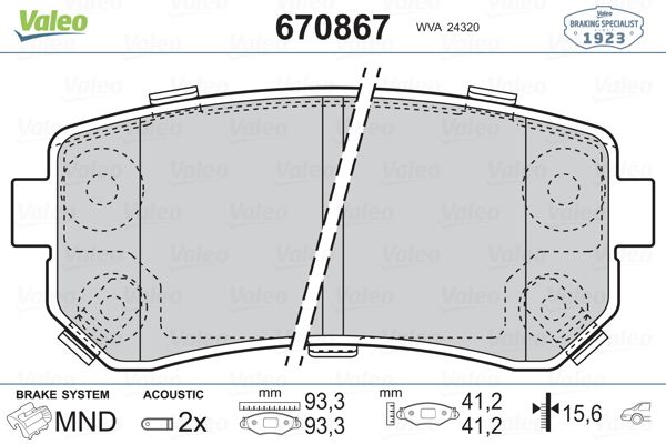 DİSK BALATA (ARKA) HYUNDAI SONATA VII 2.0 CVVT 14- / İ20 1.2 12-15 / İX35 1.6-1.7 CRDİ 10- / KIA PICANTO II 1.0 11-17 / SOUL II 1.6 CRDİ-1.6 CVVT 14-