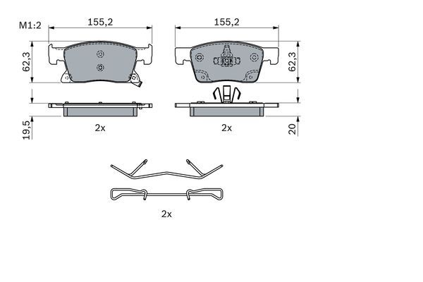 DİSK BALATA (ÖN) OPEL ASTRA K 15-