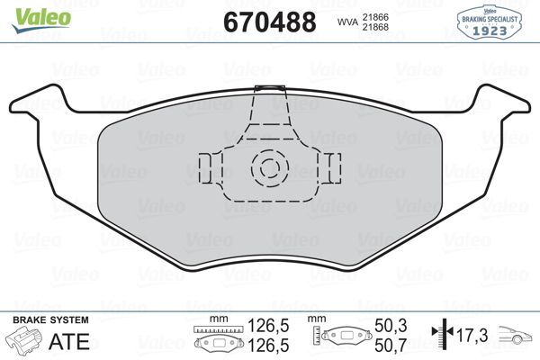 DİSK BALATA (ÖN) VW POLO III (95>) SKODA FABIA (04/00>11/11); SEAT AROSA