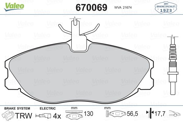 DİSK BALATA (ÖN) PEUGEOT 406 1.9 TD-2.0 16V-2.0 HDİ 00-04 / 607 2.0-2.0 HDİ-2.2 16V-2.2 HDİ 00-06