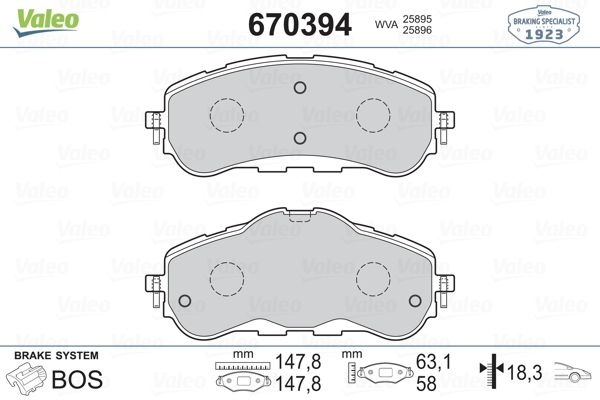 DİSK BALATA (ÖN) OPEL COMBO 1.2-1.5D-1.6D 18- / PEUGEOT 308 II 1.2 THP-1.5 BLUEHDİ-1.6 BLUEHDİ-1.6 HDİ 14-21 / PARTNER 1.5 BLUEHDİ-1.6 BLUEHDİ 18- / CITROEN BERLINGO 1.5 BLUEHDİ-1.6 BLUEHDİ 18-