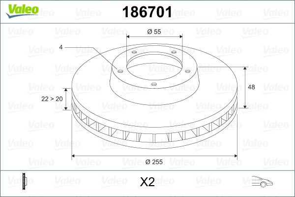 FREN DİSKİ (ÖN)(255MM) TOYOTA COROLLA 1.3-1.6 AE101 ENJ 92-01