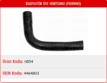 RADYATÖR ÜST HORTUMU FIAT FIORINO