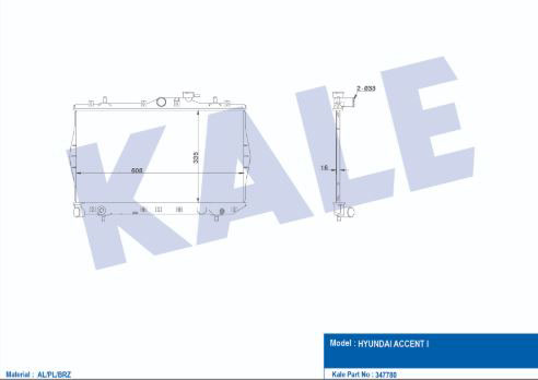 SU RADYATÖRÜ (BRAZING)(MT) HYUNDAI ACCENT 1.5 INJ(1 SIRA ALB)