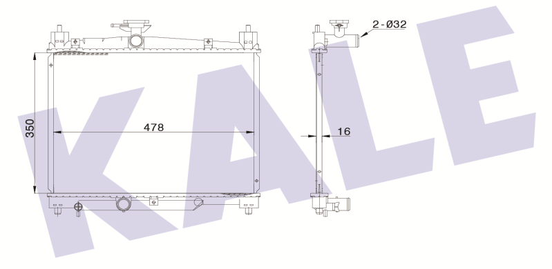 SU RADYATÖRÜ (BRAZING)(MT) TOYOTA YARIS