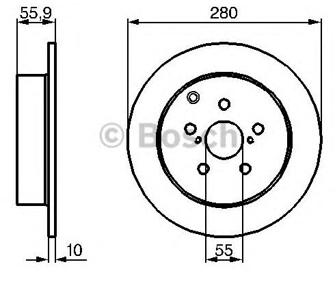 FREN DİSKİ (ARKA)(279,9MM) TOYOTA AVENSİS 1.6 VVTİ-1.8-2.0-2.0 D4D-2.4 03-