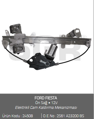 CAM KRİKOSU ELEKTRİKLİ (ÖN SAĞ) FORD FIESTA V 02-08