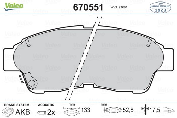 DİSK BALATA (ÖN) TOYOTA COROLLA 1.6-2.0D-1.3-1.4 94- / RAV 4 2.0-2.0 4WD96-00