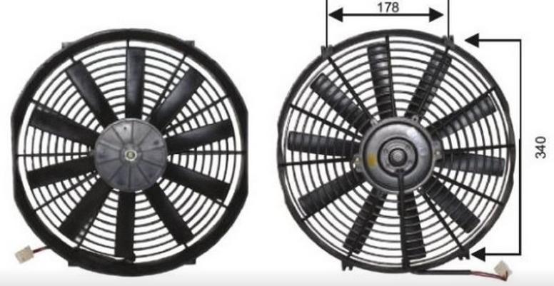 FAN MOTORU (PERVANELİ)(12V 14") 