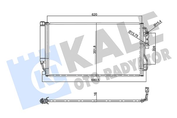 KLİMA RADYATÖRÜ (BRAZİNG)(KURUTUCULU) BMW 1 (F20,F21) 11- / BMW 2 (F22,F87) 13- / BMW 3 (F30,F31,F34,F80) 11-16 / BMW 4 (F32,F33,F82,F83) 13-17