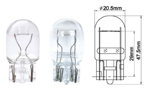 AMPUL 12V. 93 21W DİPSİZ (T20)