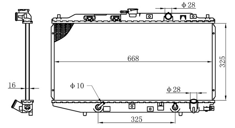 SU RADYATÖRÜ (BRAZİNG)(AT)(BHN028) HONDA CİVİC 88-91