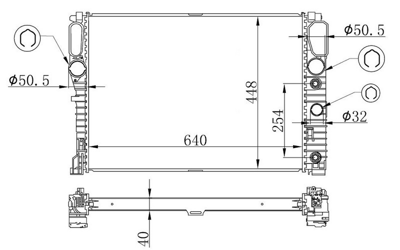 SU RADYATÖRÜ (BRAZİNG)(AT)(BME095) MERCEDES W211,S211,C219 03-