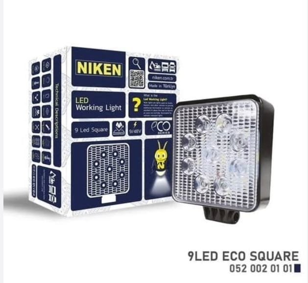 ÇALIŞMA LAMBASI PRO 9 LED KARE 22-27W 