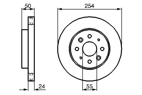 FREN DİSKİ (ÖN)(HAVALI)(254MM) KIA RIO ESTATE 1.3 - 1.5 16V 00-05