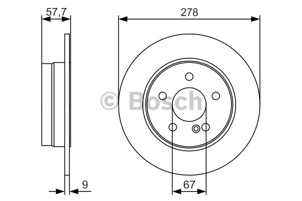 FREN DİSKİ (ARKA)(278MM) M.BENZ C-SERİSİ (W204) 10-