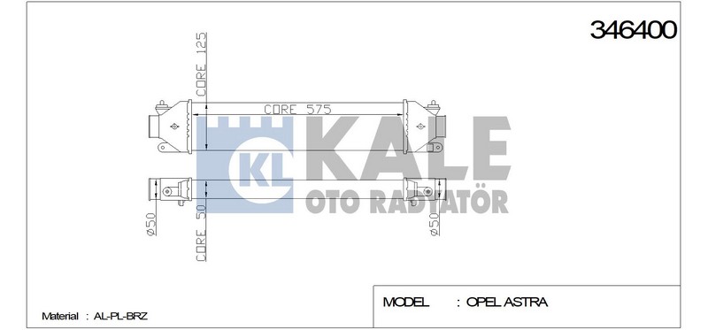 INTERCOOLER (BRAZING)(MT) FIAT BRAVO II/DOBLO