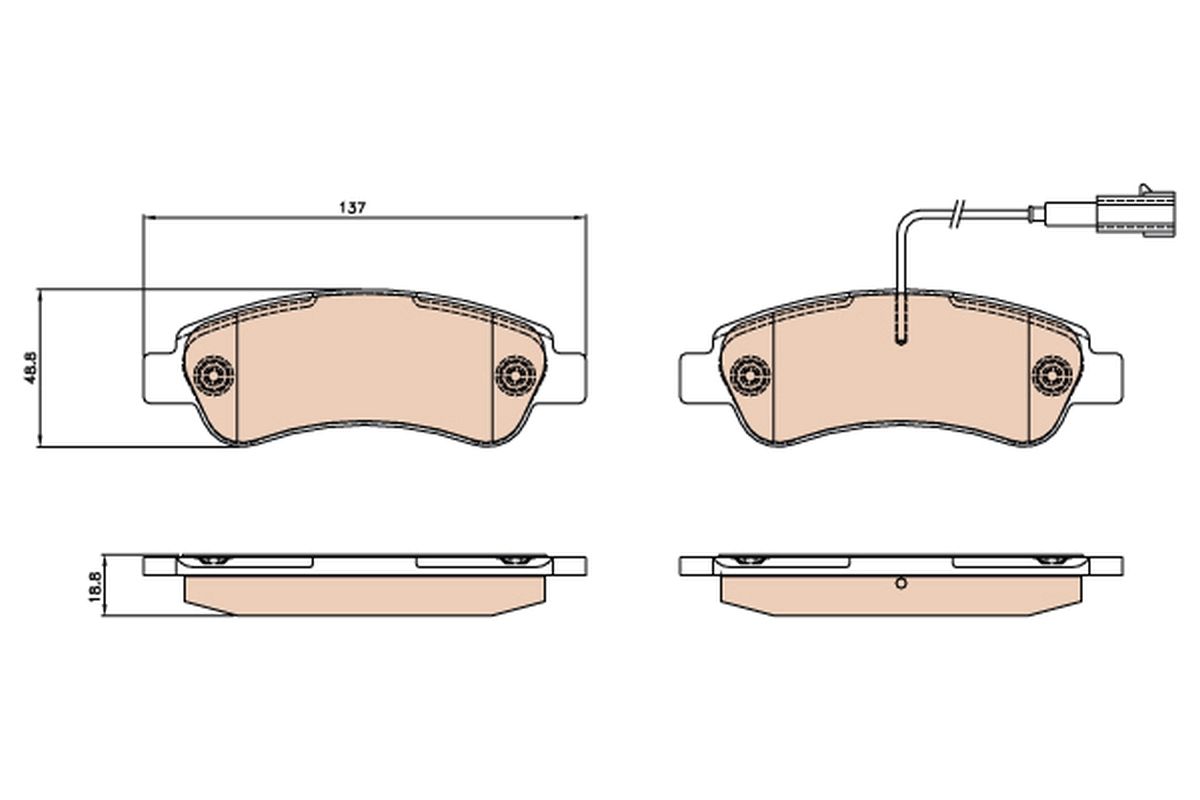 DİSK BALATA (ARKA) FIAT DUCATO / PEUGEIT BOXER / CITROEN JUMPER