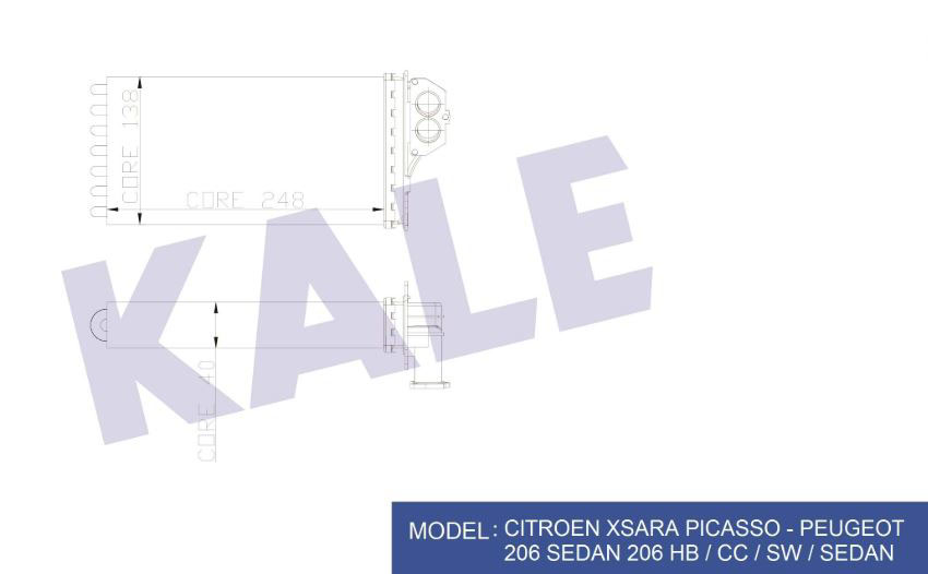 KALORİFER RADYATÖRÜ PEUGEOT 206-CITROEN XSARA