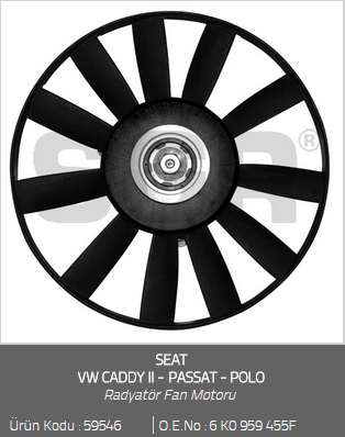 FAN MOTORU POLO,CADDY II,-PASSAT,SEAT